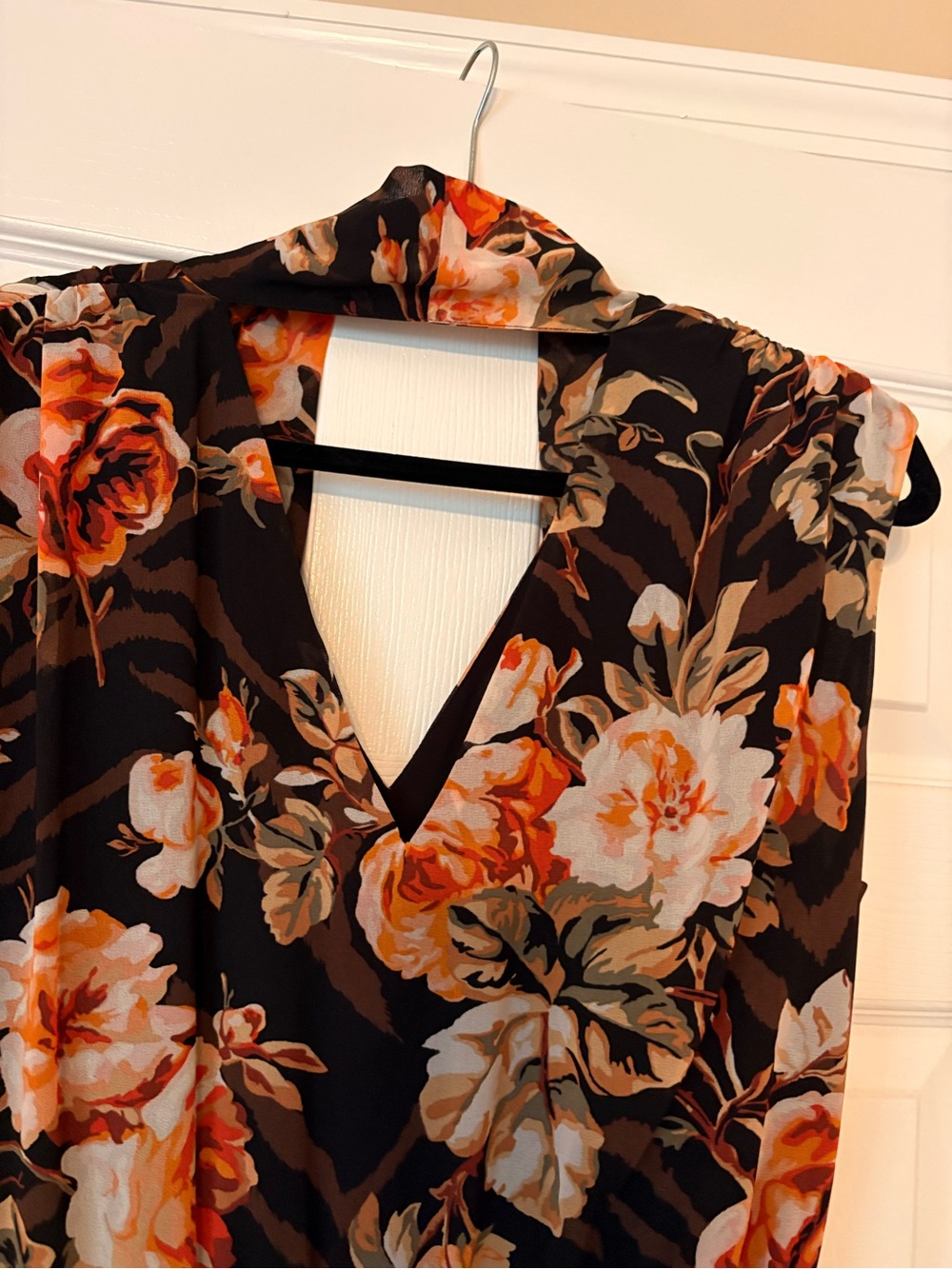 White House Black Market Floral Maxi Dress Petite Large Fall Dress